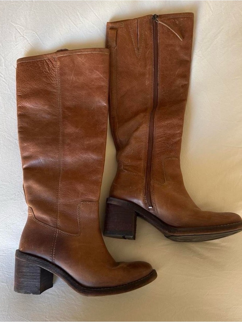 Hand Finished Leather Block Heel Boots
